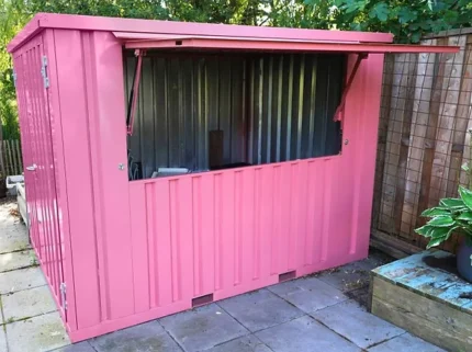 Acquista bar container pieghevole 3x2m rosa RAL 3014